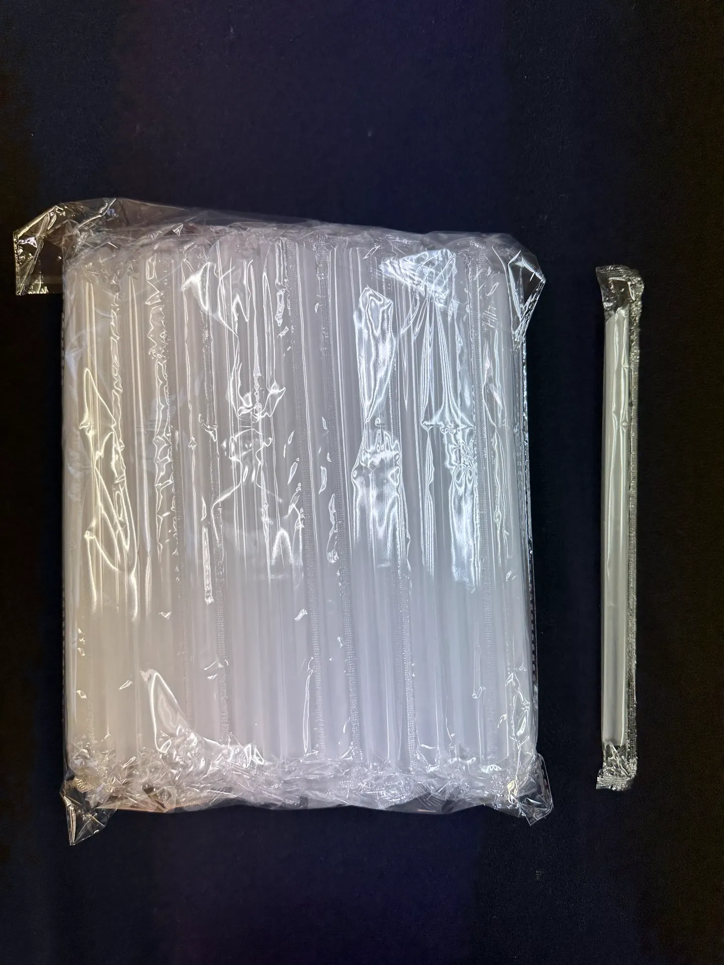 JUMBO PP STRAWS (11mm*24cm) | 粗PLA吸管 |100 units × 20 bags / Carton