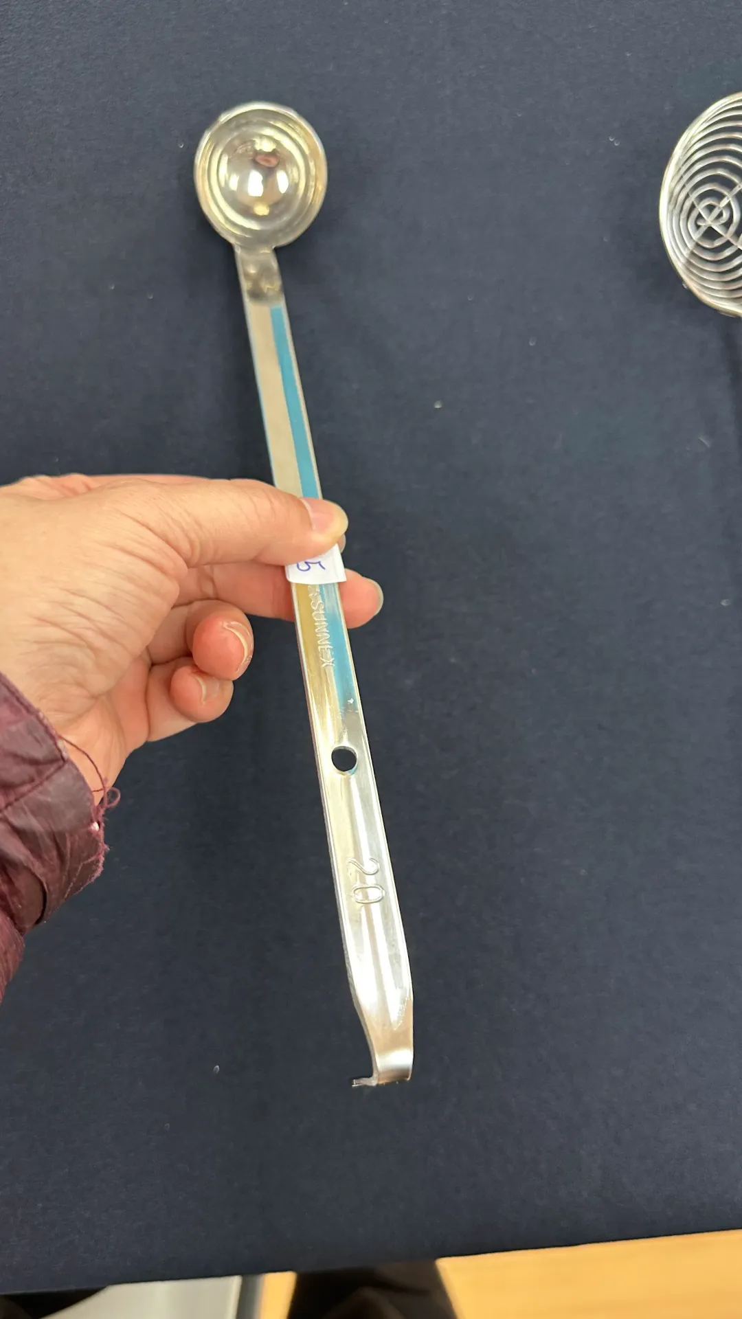 [139800110] 20mL Steel Ladle with Handle Hook 20mL 不锈钢带钩奶勺