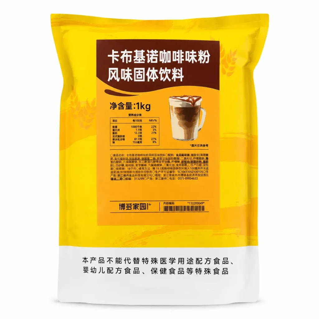 CAPPUCCINO INSTANT COFFEE MIX 卡布基诺咖啡味粉固体饮料 | 1 kg x 20 bags / Carton