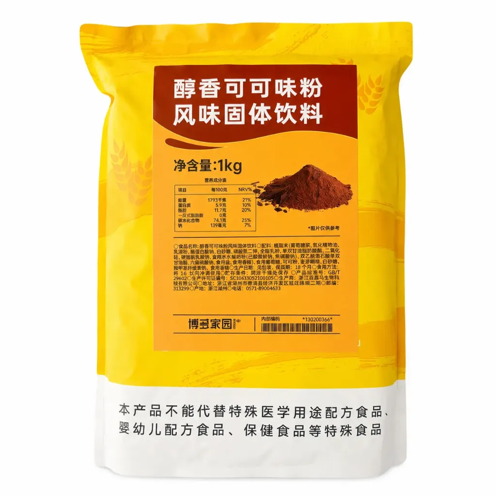 CHUNXIANG COCOA FLAVOUR POWDER 醇香可可味固体饮料 | 1kg x 20 bags / Carton