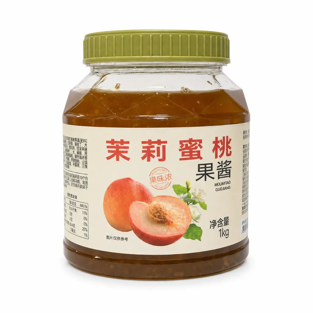 [130300045] JASMINE HONEY PEACH JAM 茉莉蜜桃味酱 | 1kg x 12 jars / Carton