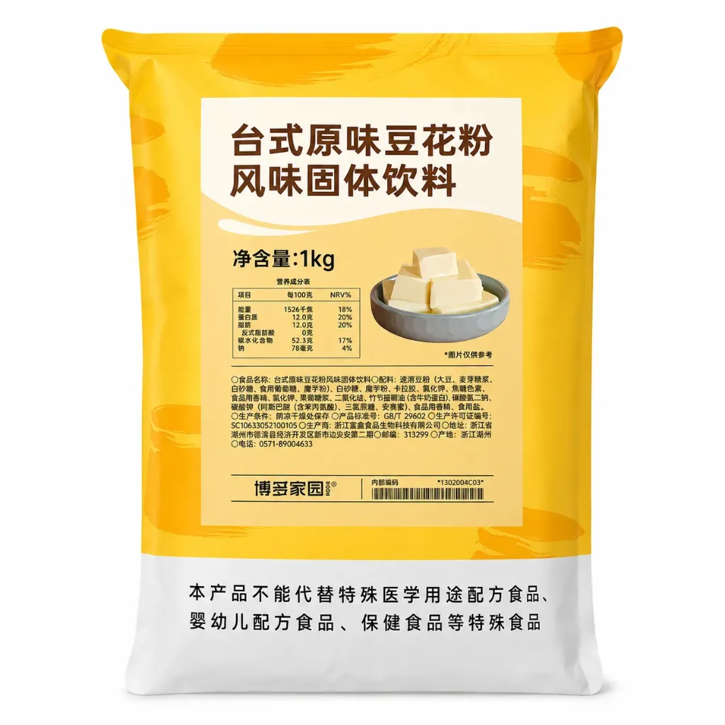[130200403] TOFU PUDDING FLAVORED POWDER |台式原味豆花粉 | 1kg x 20 bags / Carton