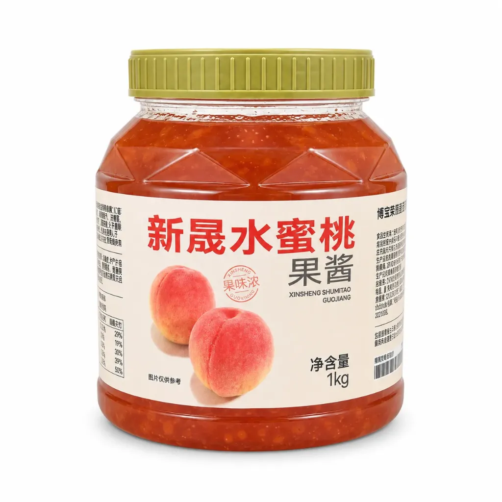 [130300099] XINSHENG HONEY PEACH JAM  新晟水蜜桃果酱 | 1kg x 12 jars / Carton